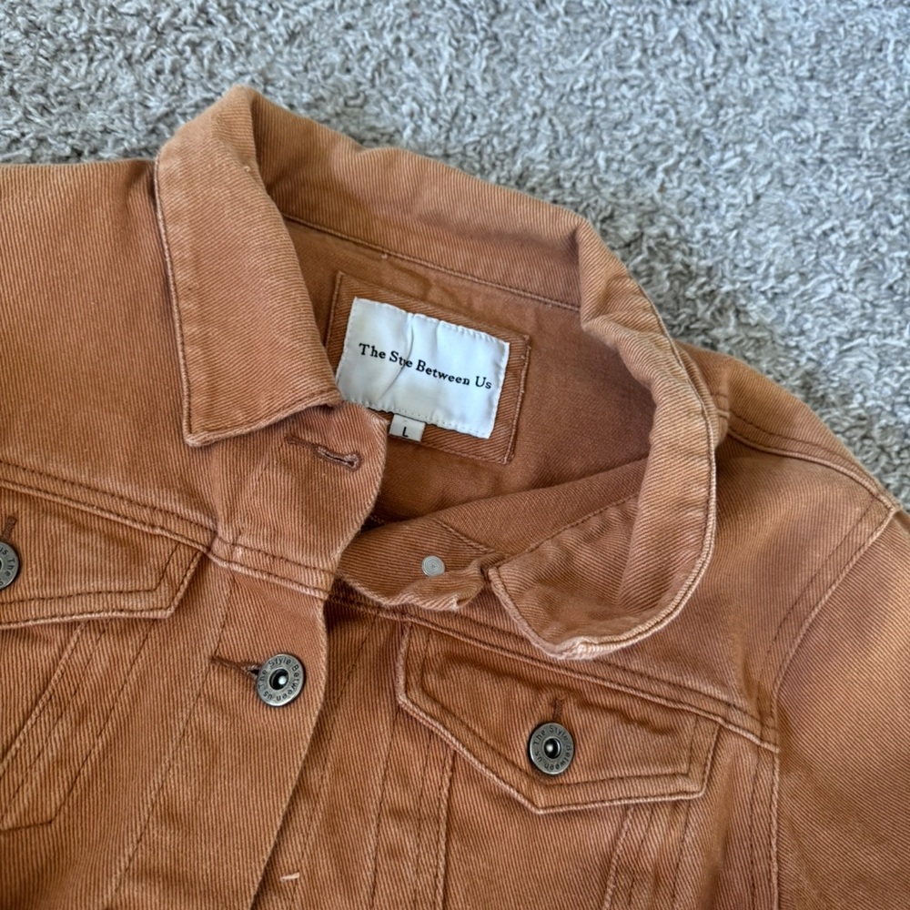 Rust Orange Denim Jacket - Picture 2 of 2